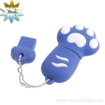 PVC Keyring Bear Paw 64GB 512MB USB Flash Pendrive